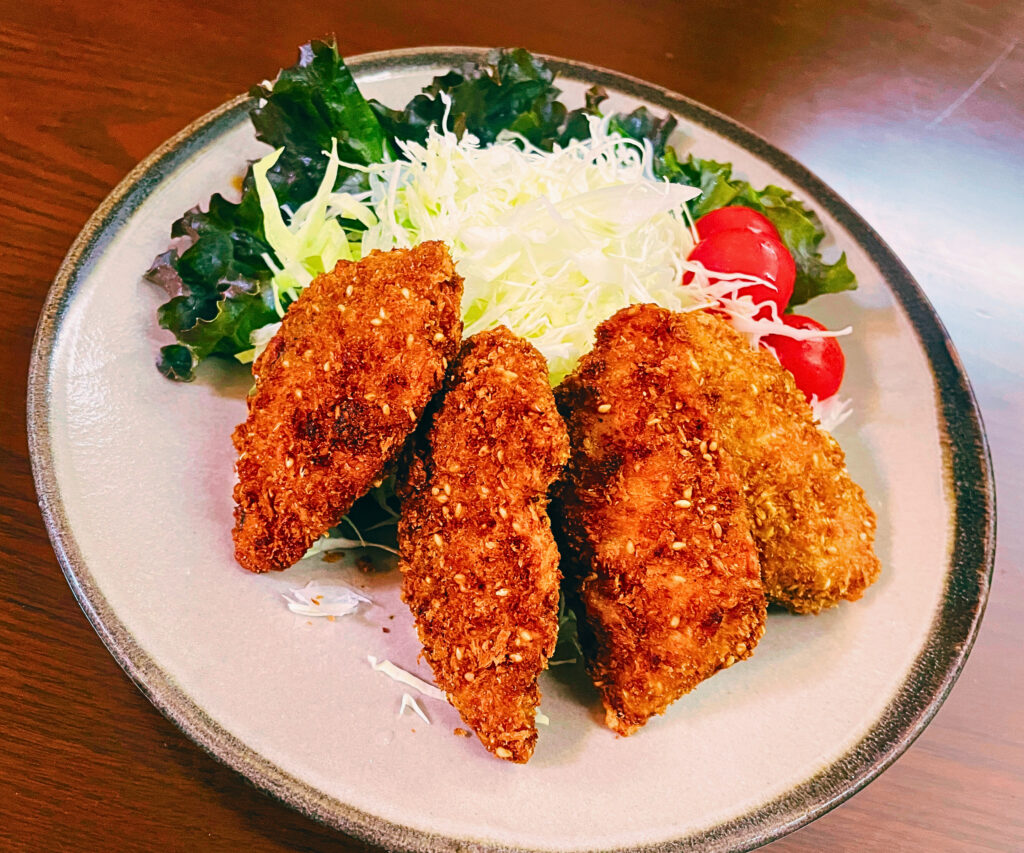 サーモンの胡麻醤油ソテー